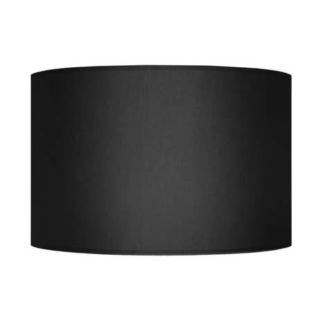 TAMBOUR 45 - Tambour sort stof lampeskærm for engroshandel hos Tosel Shop