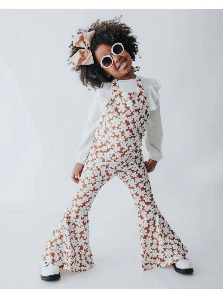 Bailey's Blossoms - Wholesale Jumpsuit - Baby - Andi Pleated Bell Bottom Jumpsuit - Flower Child