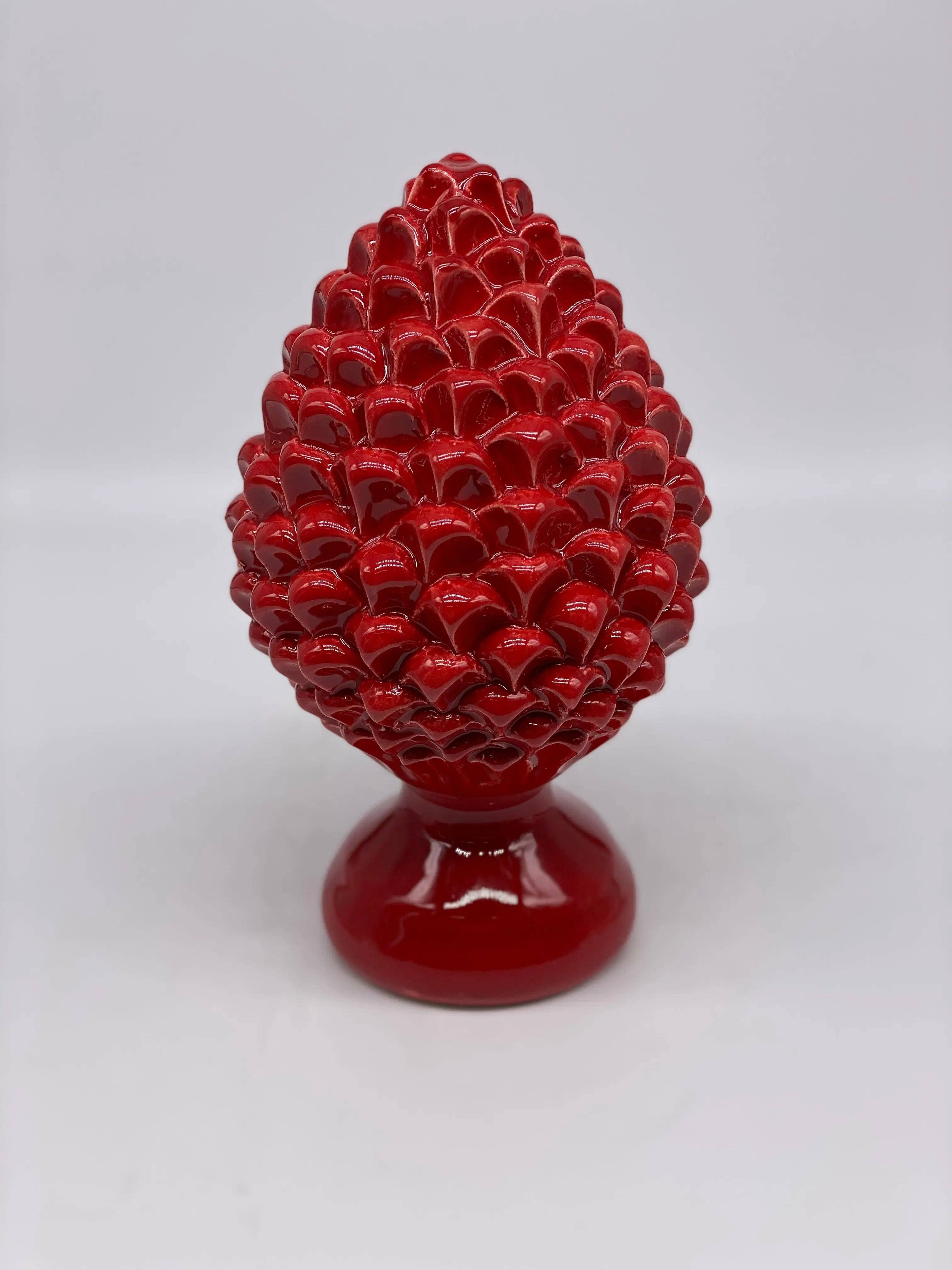 DD Ceramiche Siciliane - Wholesale Decorative Tabletop Object - Caltagirone Ceramic Pinecone cm H.20 Artisan Luis Line7