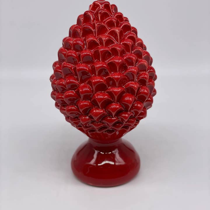 DD Ceramiche Siciliane - Wholesale Decorative Tabletop Object - Caltagirone Ceramic Pinecone cm H.20 Artisan Luis Line7