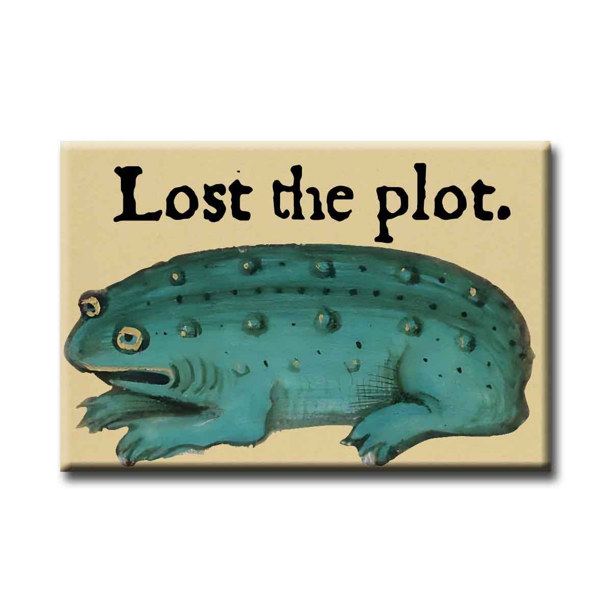 ChicalooKate - Wholesale Magnet - Medieval Marginalia Lost the Plot Frog Refrigerator Magnet
