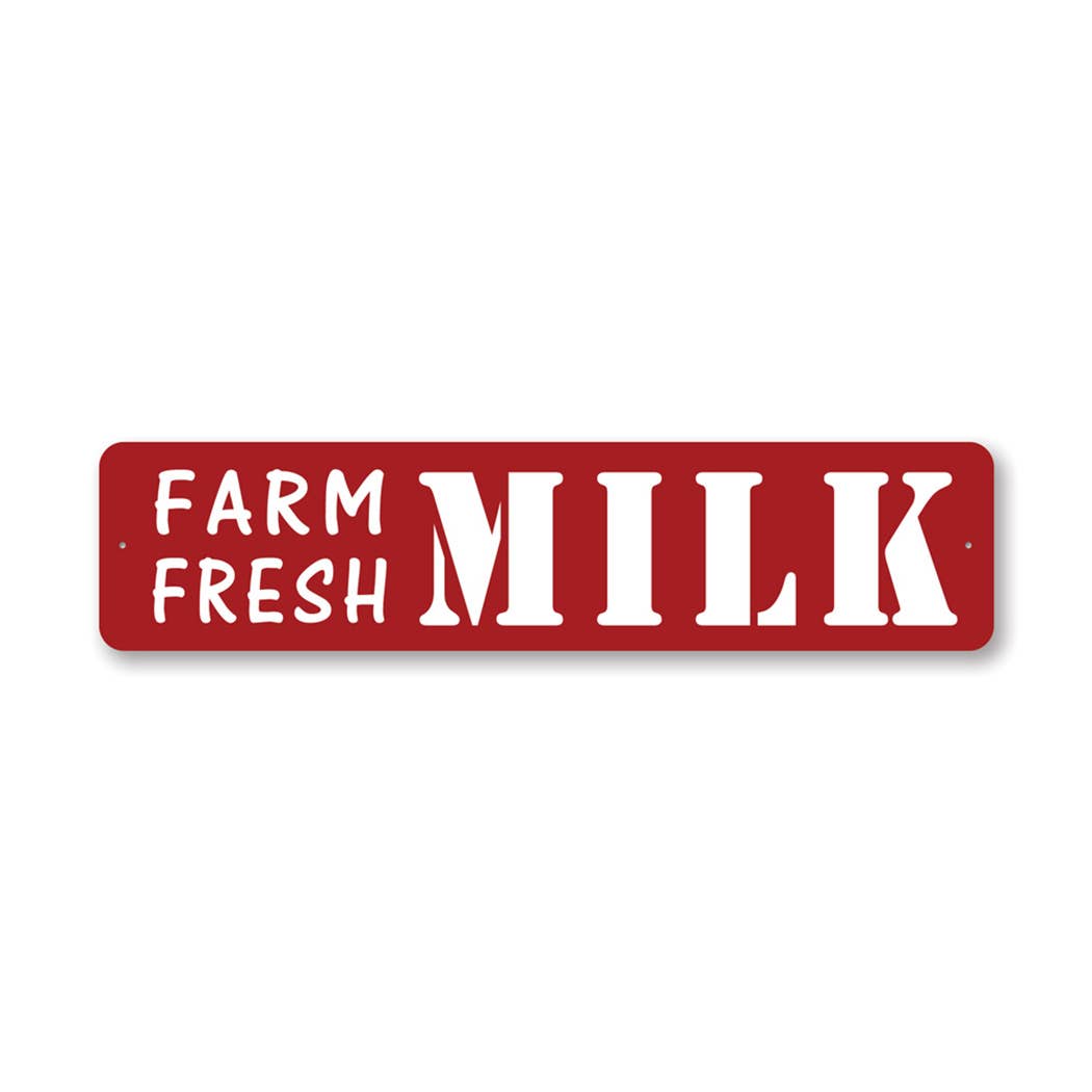 Lizton Sign Shop, Inc - Wholesale Sign - Farm Fresh Milk Metal Sign0