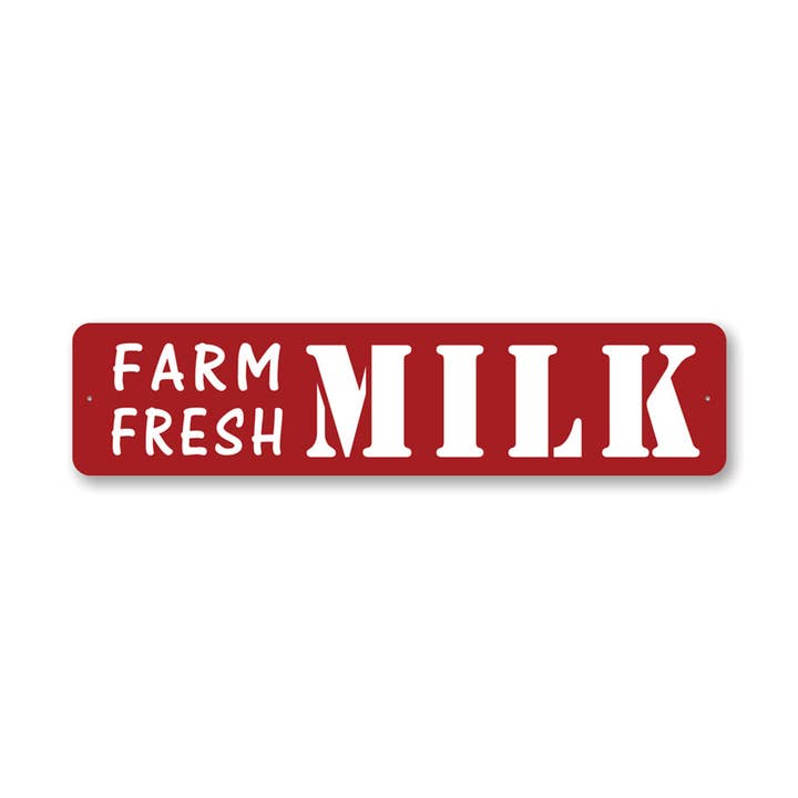 Lizton Sign Shop, Inc - Wholesale Sign - Farm Fresh Milk Metal Sign