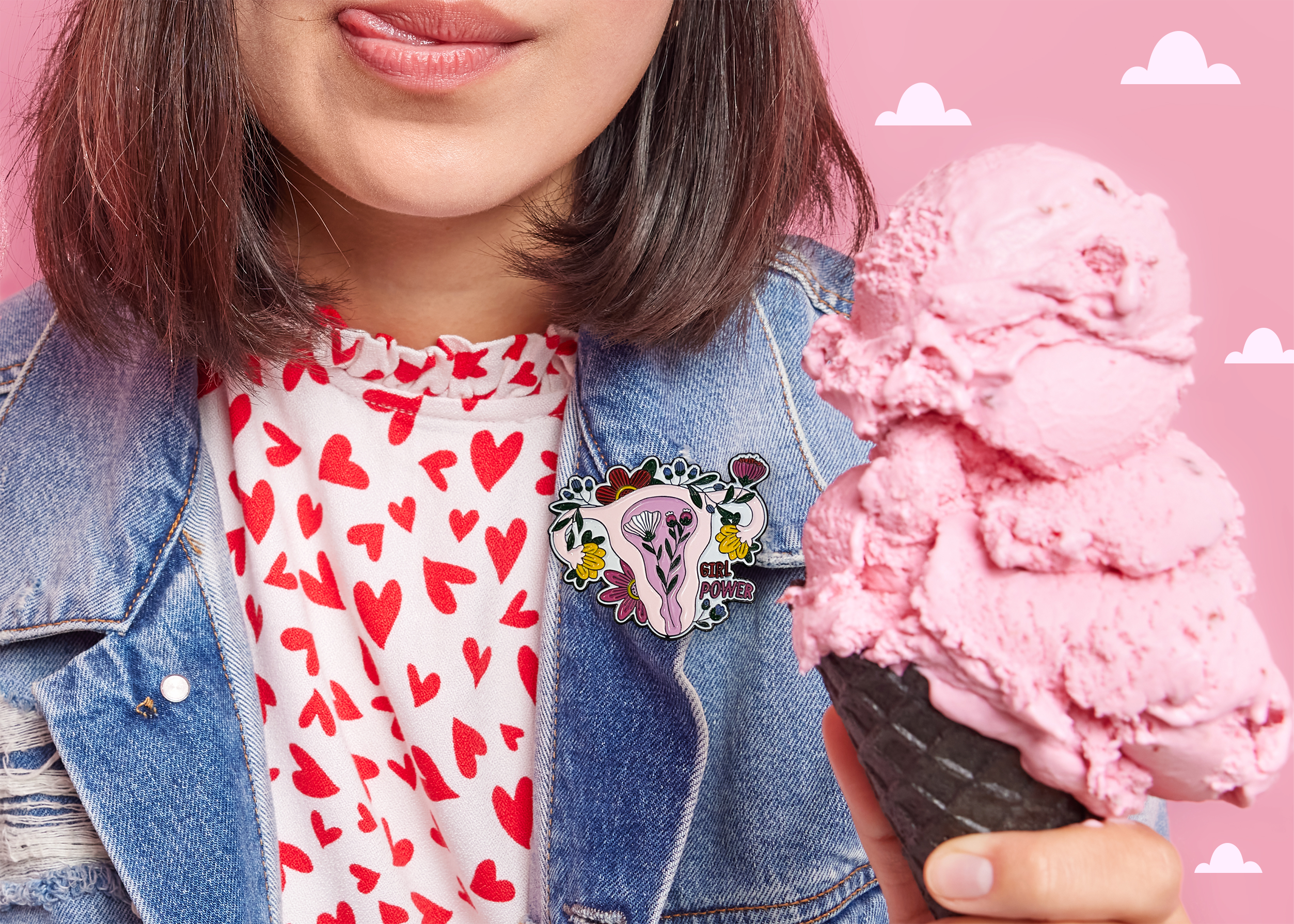 Neha Lee Designs - Wholesale Lapel Pin/Button - Uterus enamel pin2