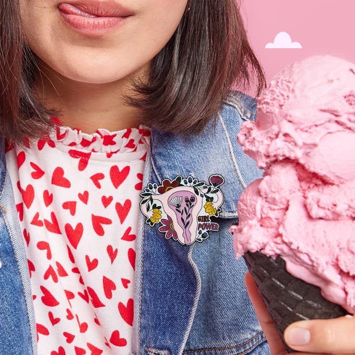 Neha Lee Designs - Wholesale Lapel Pin/Button - Uterus enamel pin2