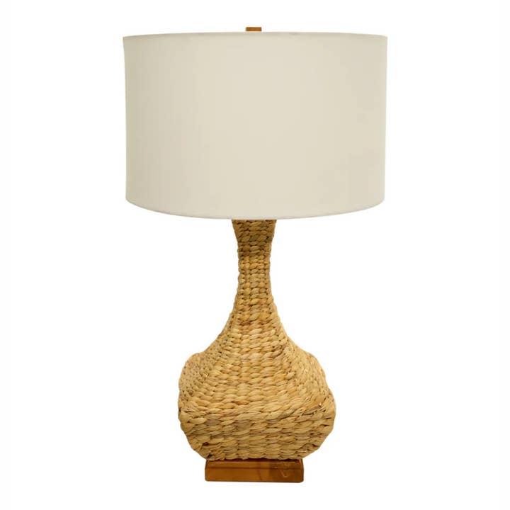 Water Hyacinth Table Lamp Fabric Shade Ul Standard Natural for wholesale by Continents Brands