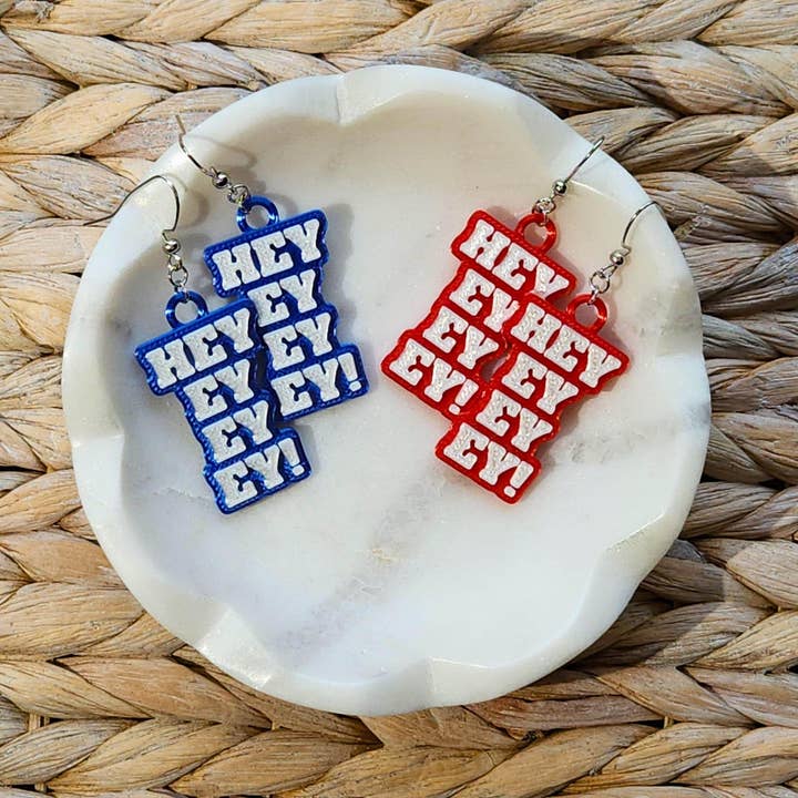 Buffalo Football Hey-Ey-Ey-Ey Earrings for wholesale by ModoWorks