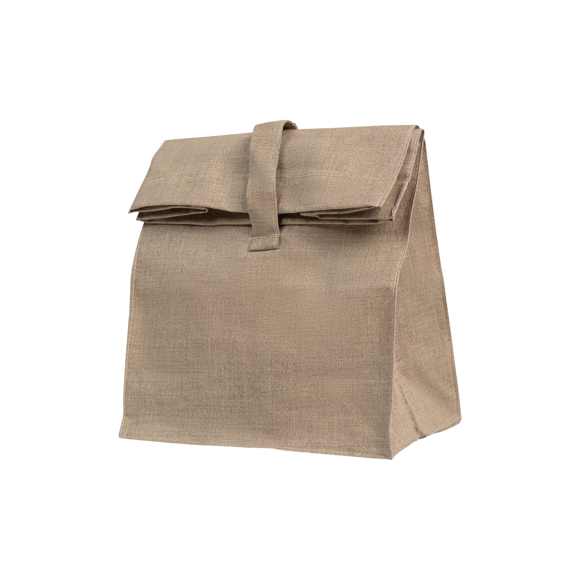 100% Reusable Waterproof Linen Lunch Bag Natural for wholesale on Faire0