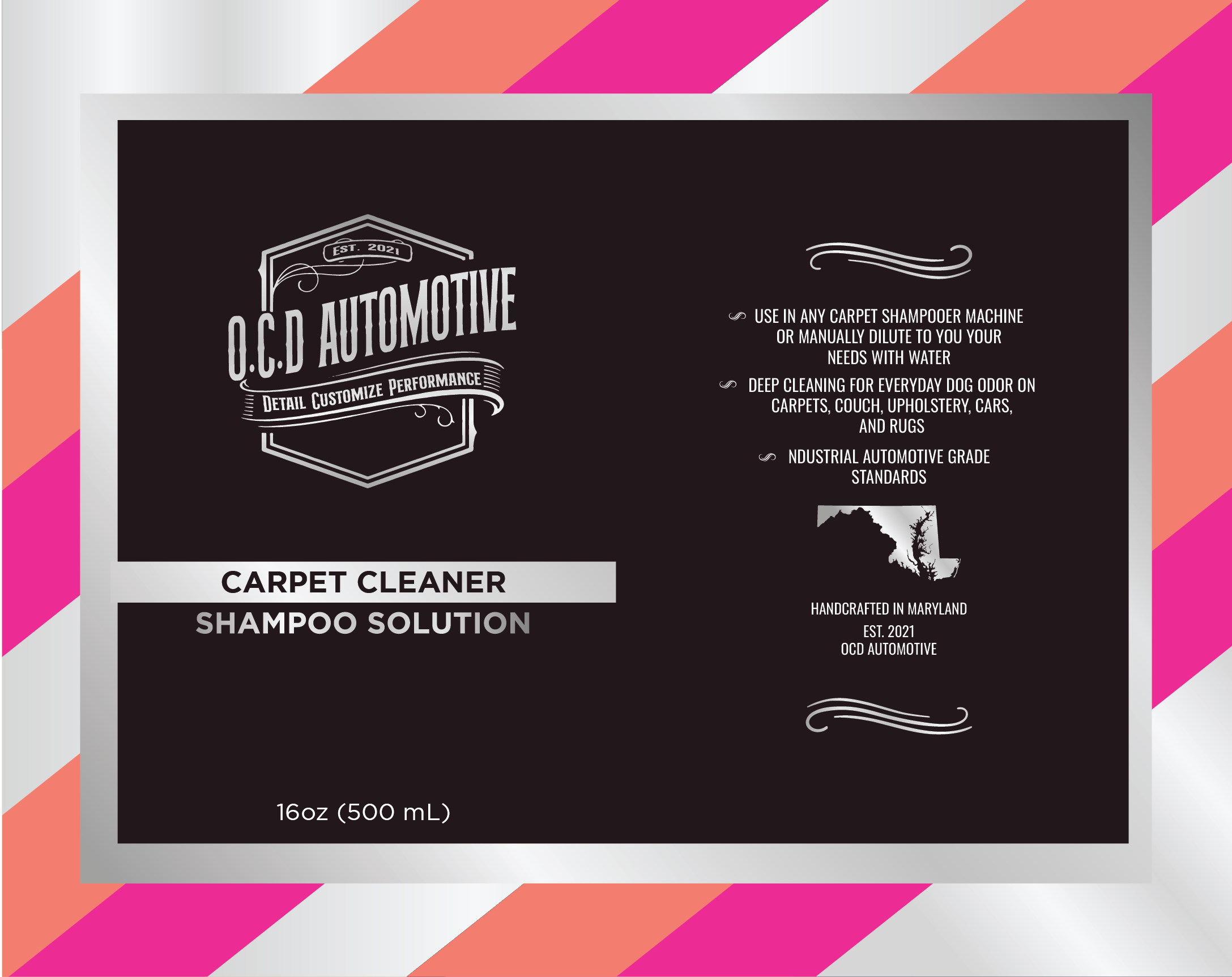 OCD Automotive - Wholesale All-Purpose Cleaning Spray - Carpet Cleaner Shampoo Solution2