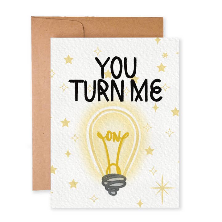 Du slår på mig | Punny Love Card | Sexual Card för wholesale av Paper Dove Shop