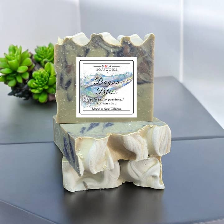 Essentially NOLA Soap Works - Wholesale Bar Soap - Bayou Bliss - Palo Santo Patchouli Artisan Soap - 5 oz