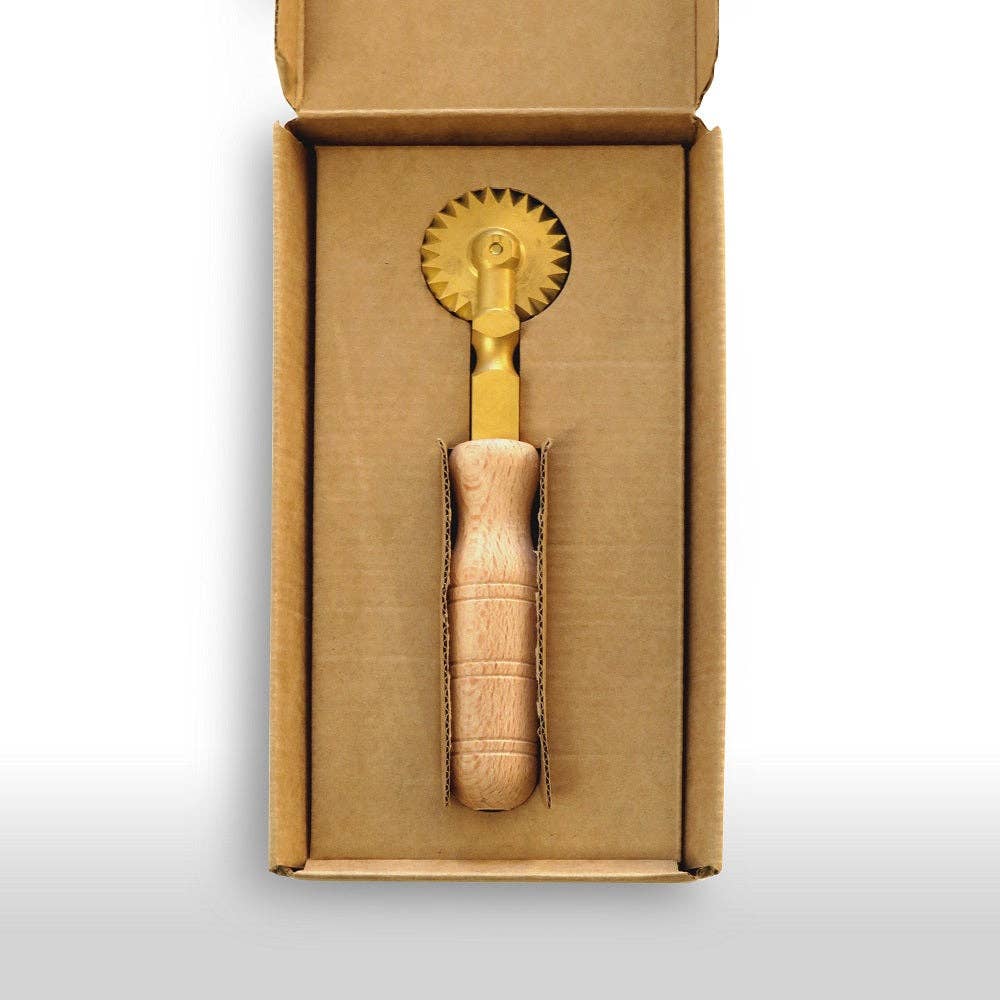 LA GONDOLA - Vendita all'ingrosso Utensile/attrezzo da cucina - Tagliapasta Professionale, Rotella Zigrinata in Ottone3