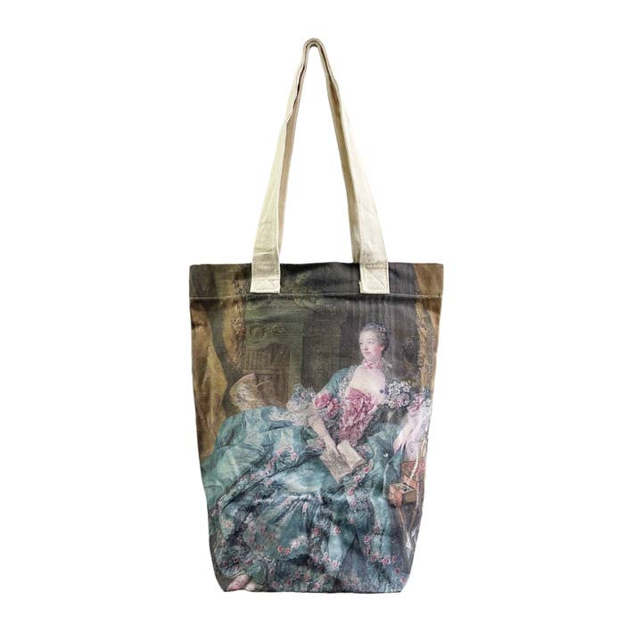 Multi Boucher's Madame De Pompadour Cotton Tote Bag for wholesale on Faire2