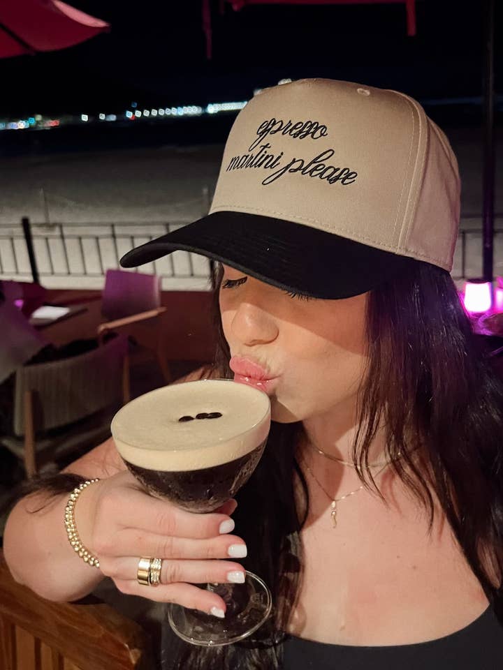 Espresso Martini Please -Embroidered Trucker for wholesale by Ruby Moon