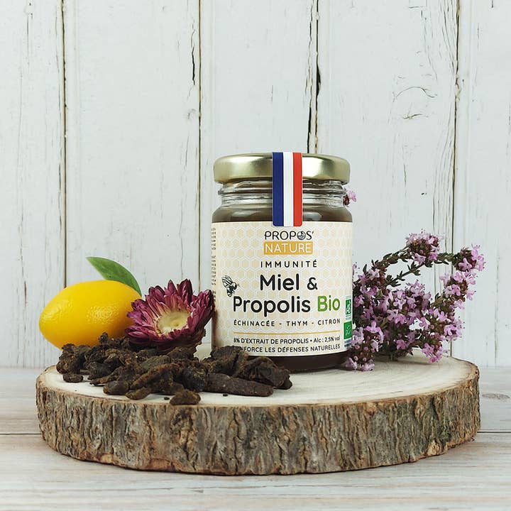 Propos'Nature - Venta al por mayor Suplementos/vitaminas para beber - Mezcla Inmunidad Bio - Miel Propóleo Tomillo Limón - 125g