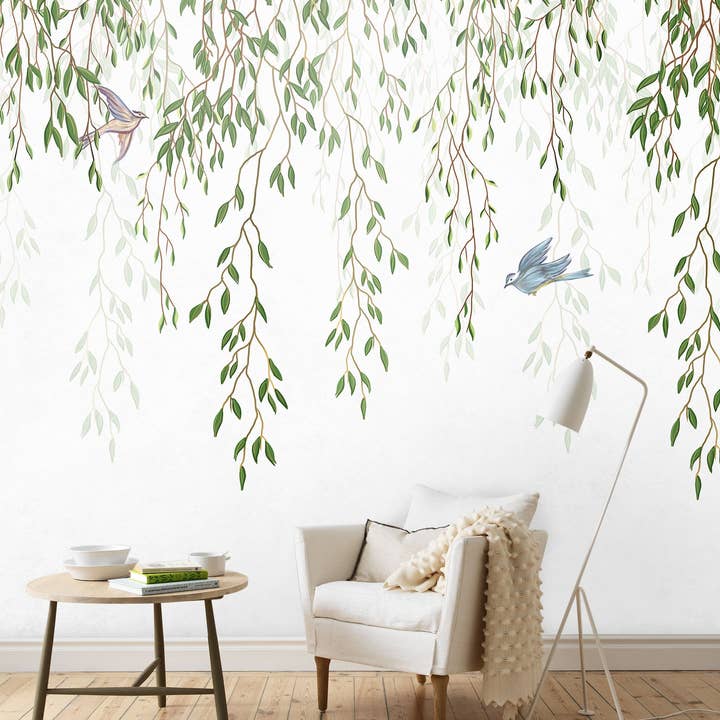 Les Panoramiques - Wholesale Wallpaper - Panoramic Wallpaper Hanging Leaves1