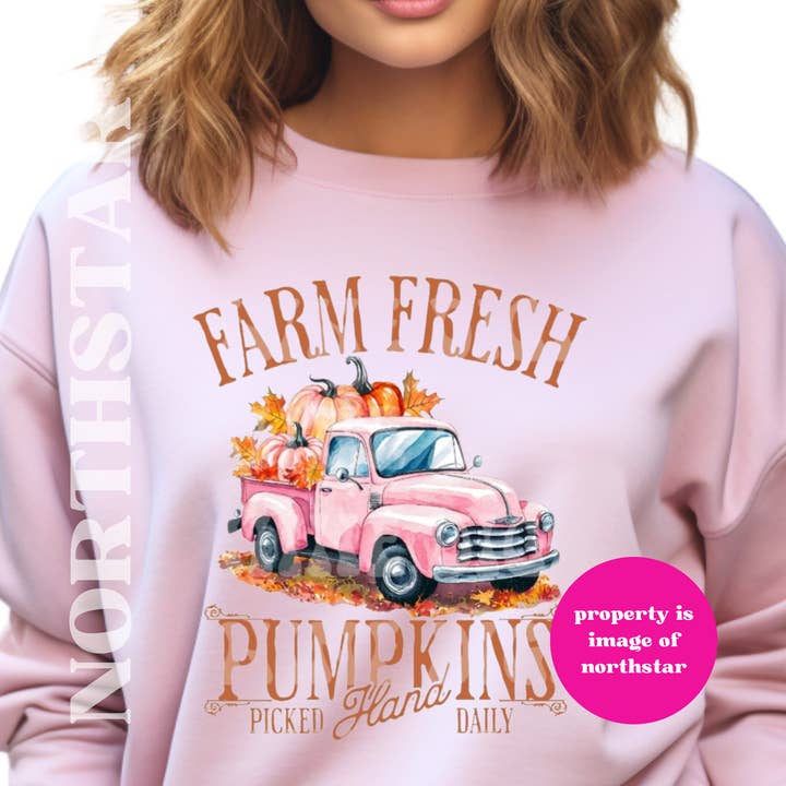 Farm Fresh Pumpkins Fall Truck Sweatshirt voor wholesale door Northstar