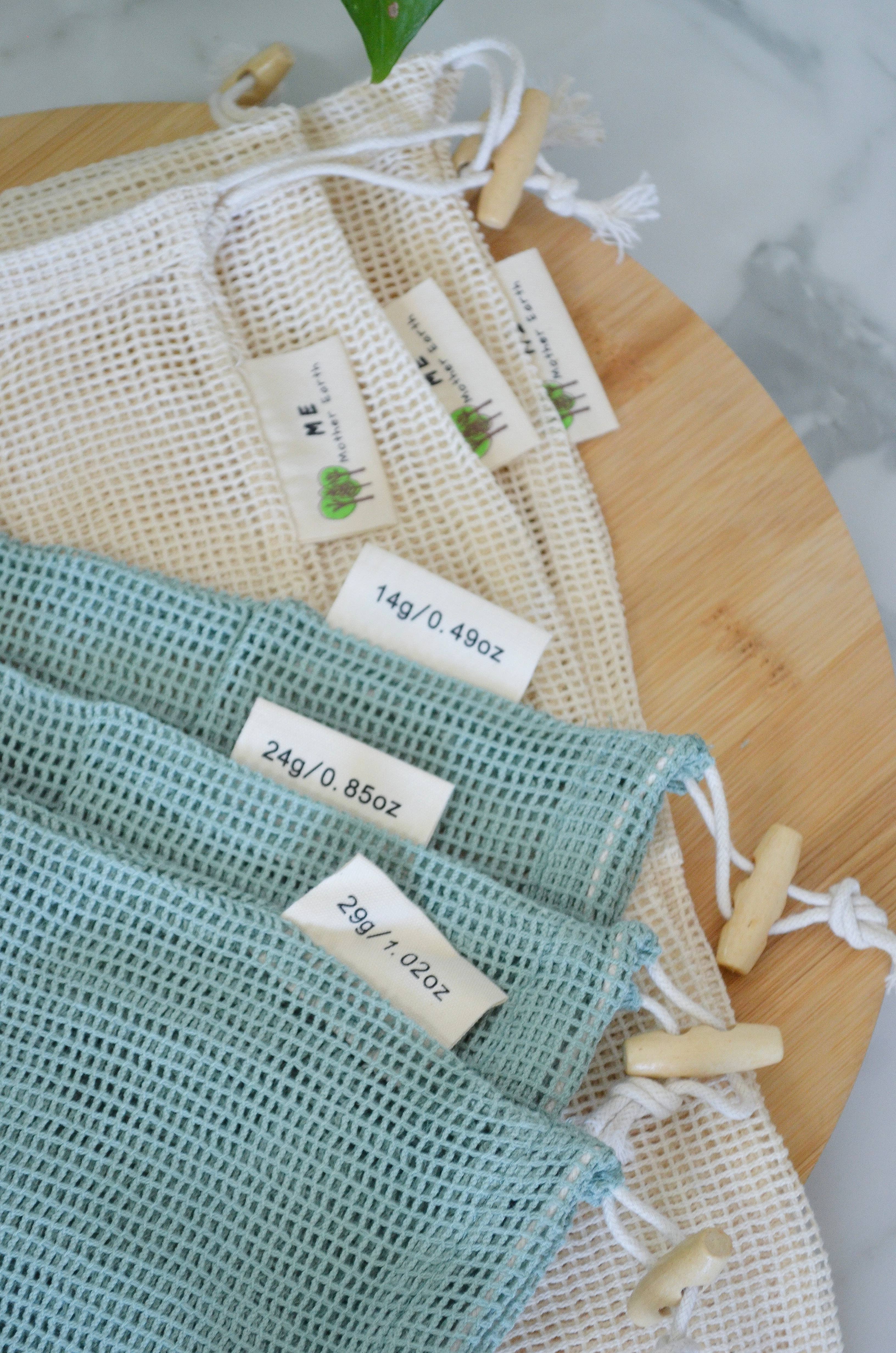 Me Mother Earth - Wholesale Grocery/shopping bag - Organic Cotton Mesh Produce Bags- 3 Pack4