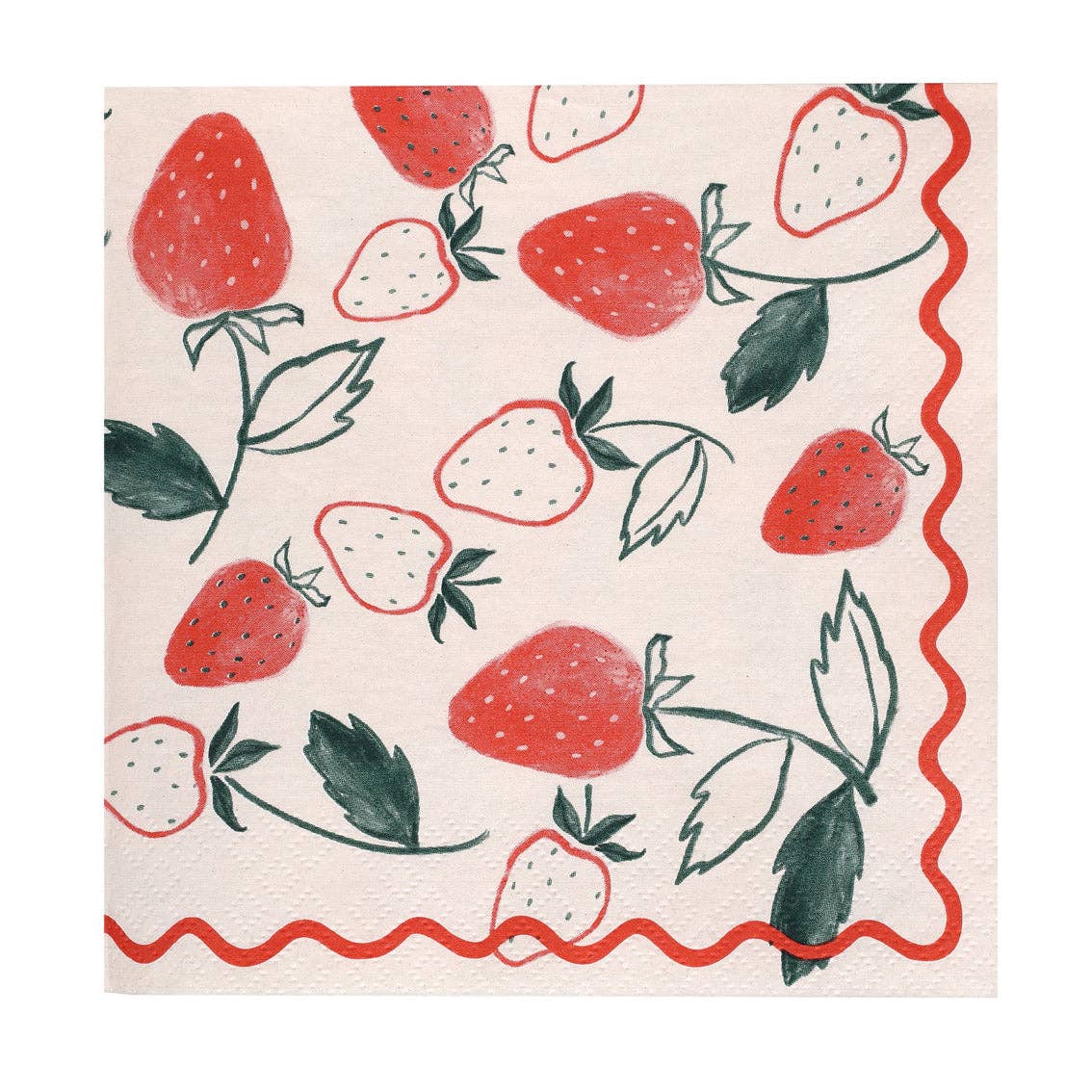 Talking Tables USA - Vente Serviettes jetables - Serviettes en papier motif Fraise - Pack de 20 | Serviettes de fête |2
