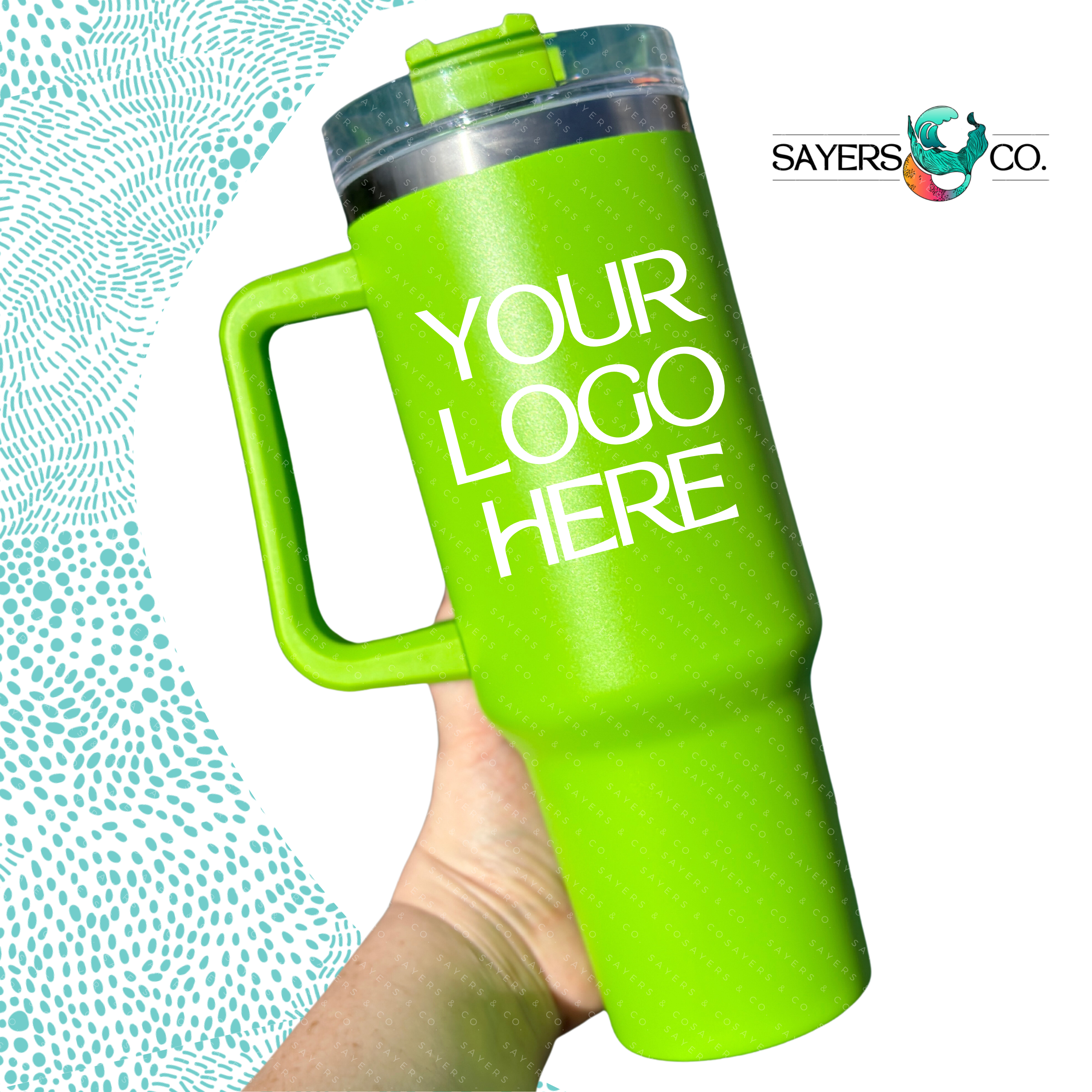 Sayers & Co. - Wholesale Insulated Mug/Tumbler - CUSTOMIZED- 40 oz Double Walled Screw Top Matte Tumbler-10