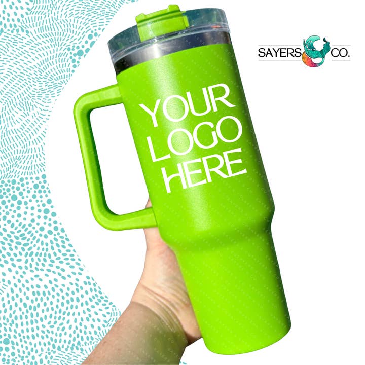 Sayers & Co. - Wholesale Insulated Mug/Tumbler - CUSTOMIZED- 40 oz Double Walled Screw Top Matte Tumbler-10