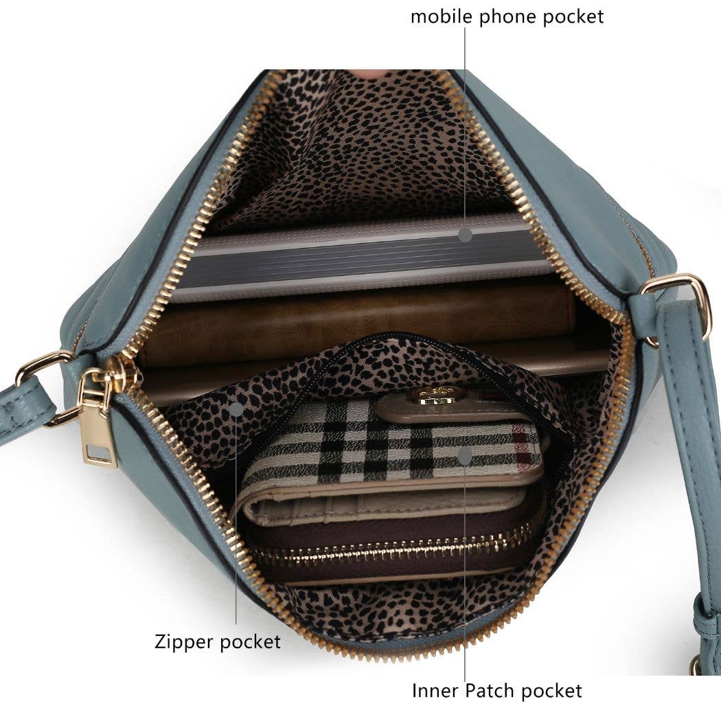 MKF Collection – Großhandel Umhängetasche - Damen – MKF Kollektion Winnie Damen aus gestepptem veganen Leder von Mia K16