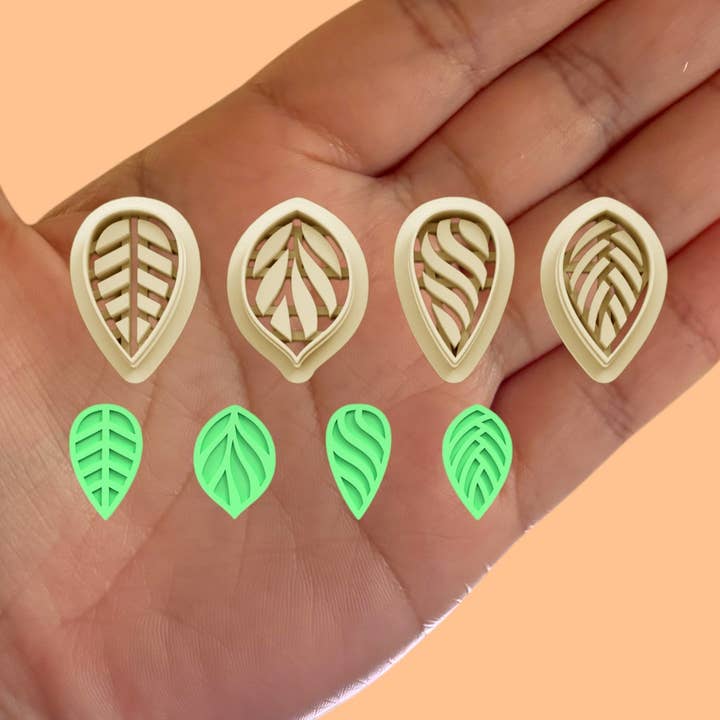 Leafs Stamp Pack Clay Cutters for wholesale by Roussell Prints and Demand LLC