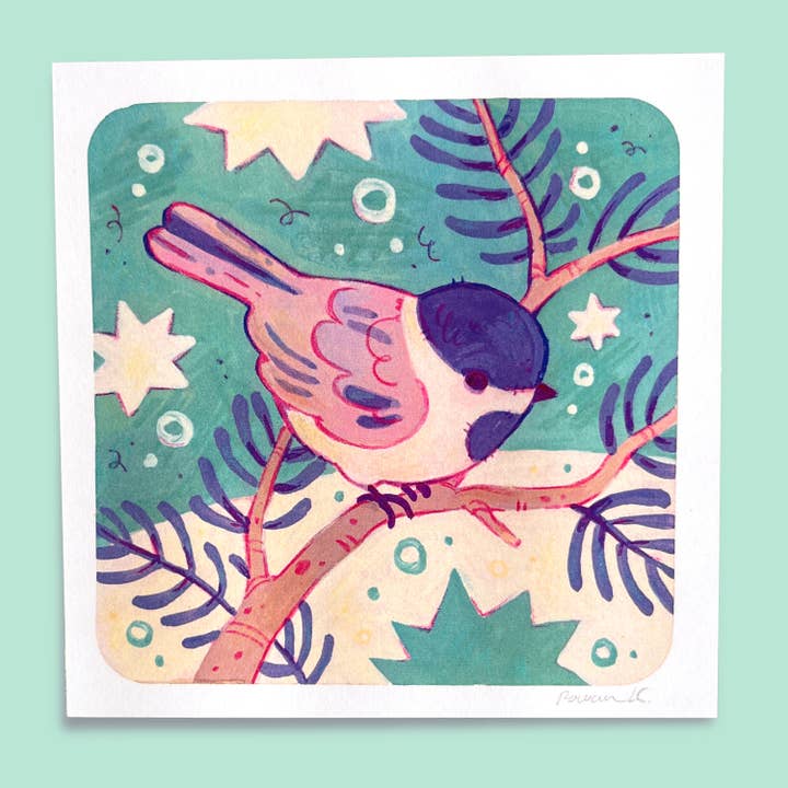 Rowan Kingsbury - Wholesale Art Print - Local Backyard Bird 5x5" Art Prints | Pacific Northwest4