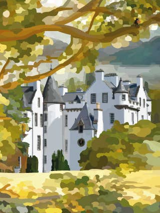 184C Blair Castle / Periodic Society / Greeting Card for wholesale by Periodic Society