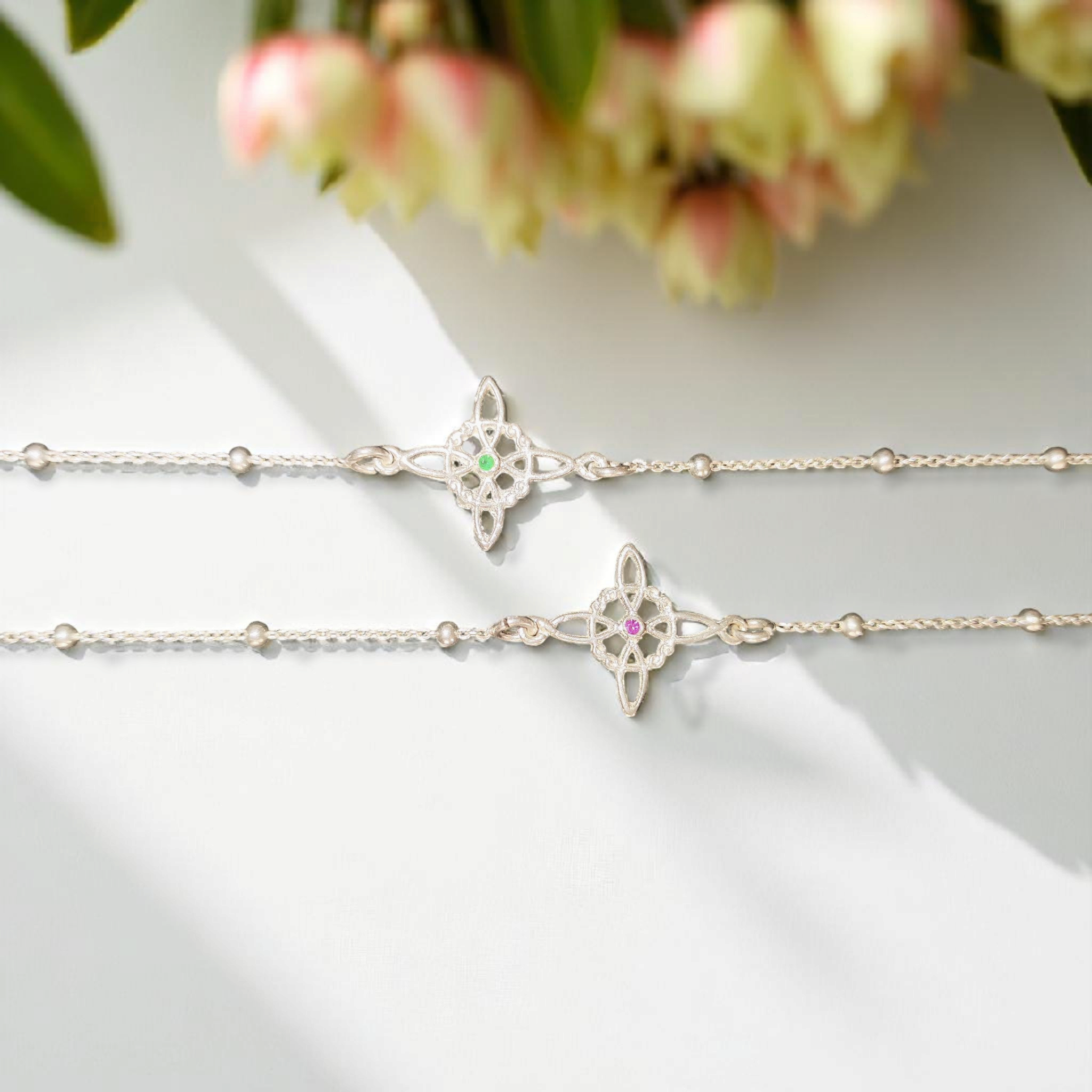 Magic Moon - Wholesale Charm/Dangle Bracelet - Witch's Knot Bracelet with Cubic Zirconia in Sterling Silver0