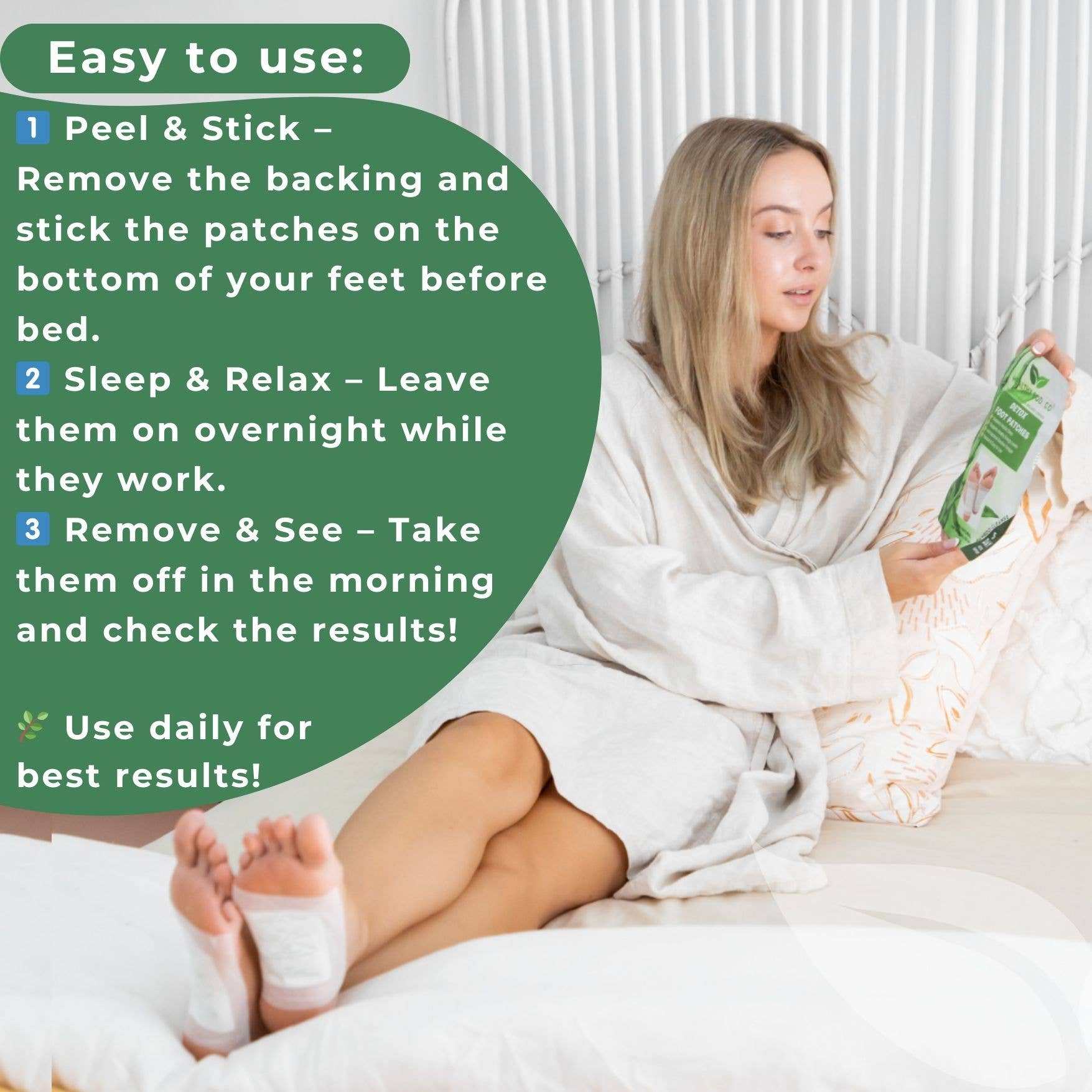 Healthy Bod Co - Wholesale Foot Mask - 5 Day Bamboo Detox Foot Patches - Healthy Bod. Co - AU Brand7