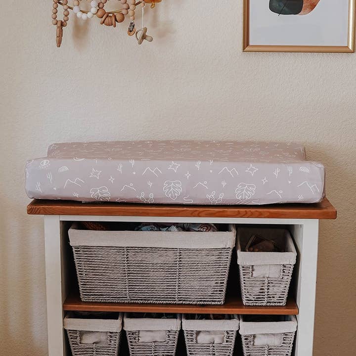 Changing Pad Cover | Taupe Mojave Desert for wholesale by LOVE MORE DIVINELY