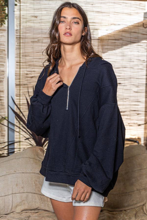 BUCKETLIST INC - Wholesale Hoodie - Women's - T1173A Zip-up French Terry Pullover Hoodie Jacket17