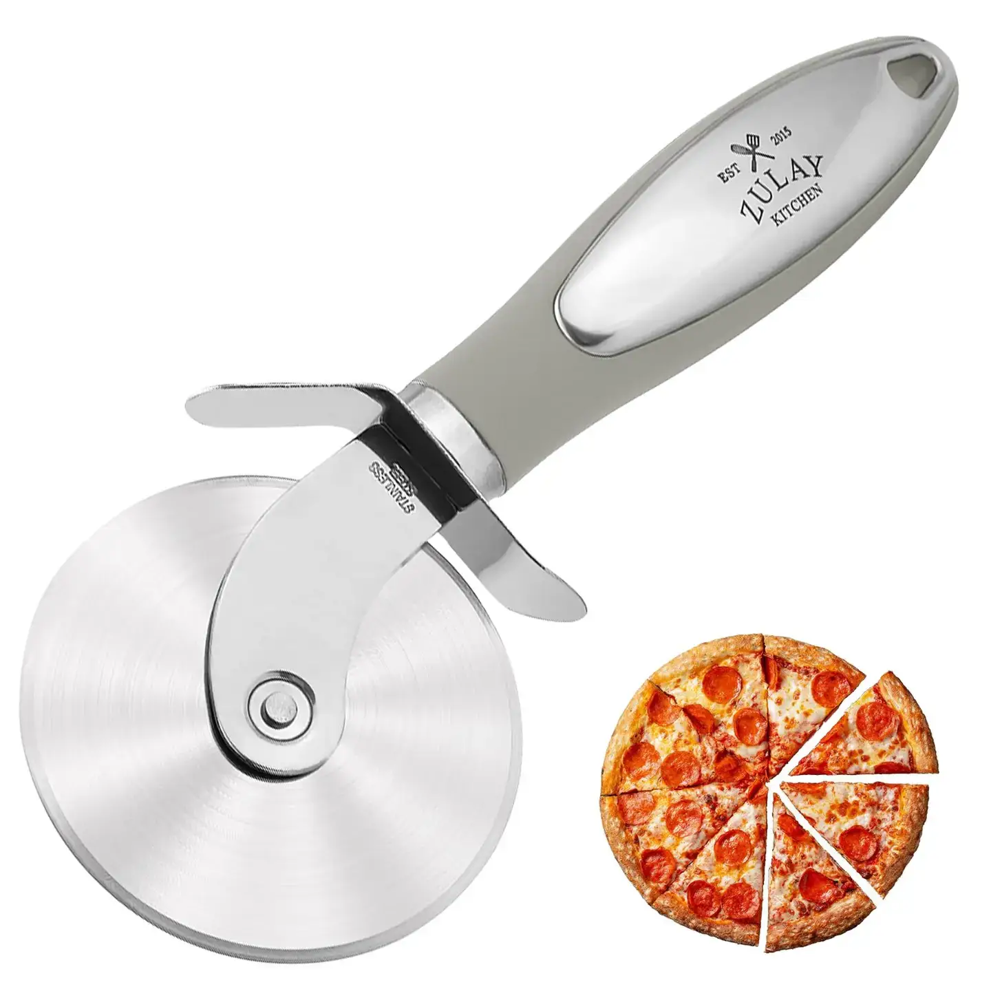Zulay Kitchen - Vente Roulettes à pizza - Roue de découpe à pizza en acier inoxydable9