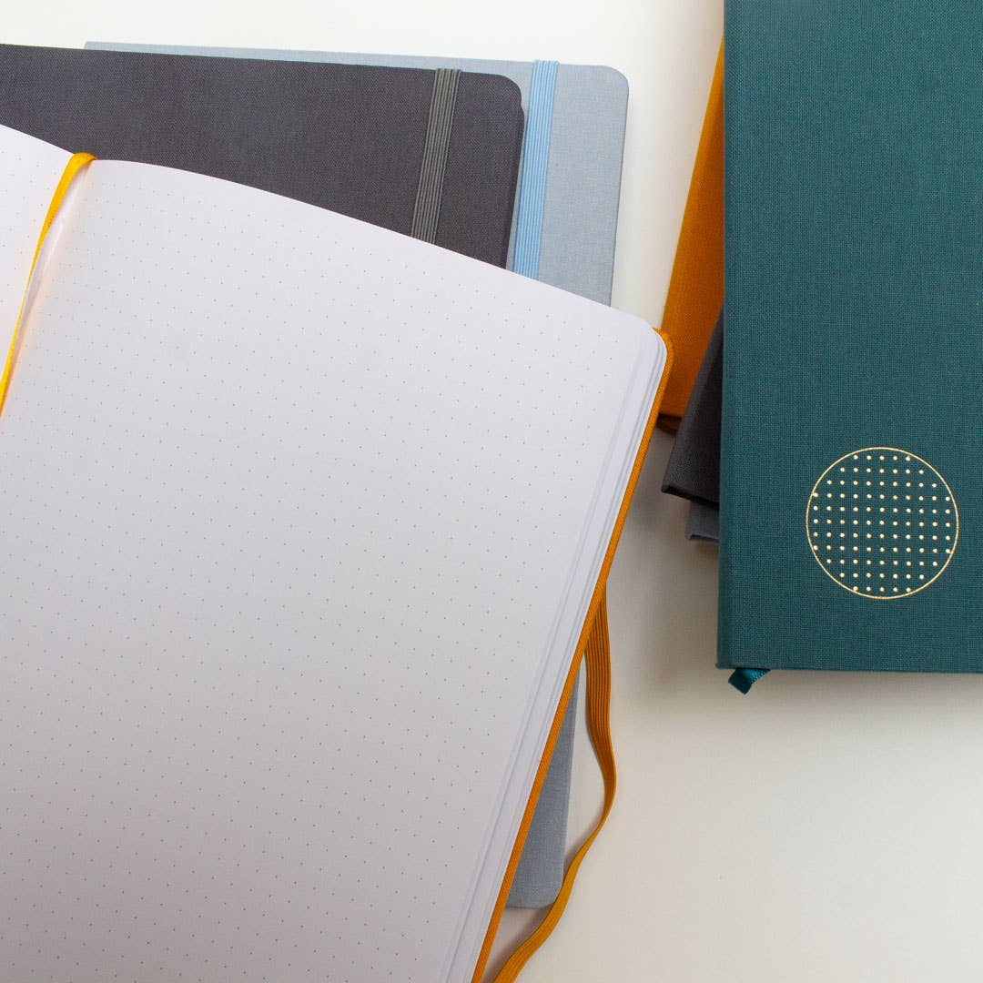 Bobo Design Studio - Wholesale Journal/Diary - B5 Dot Grid Journal -Linen-Wrapped Hardcover6