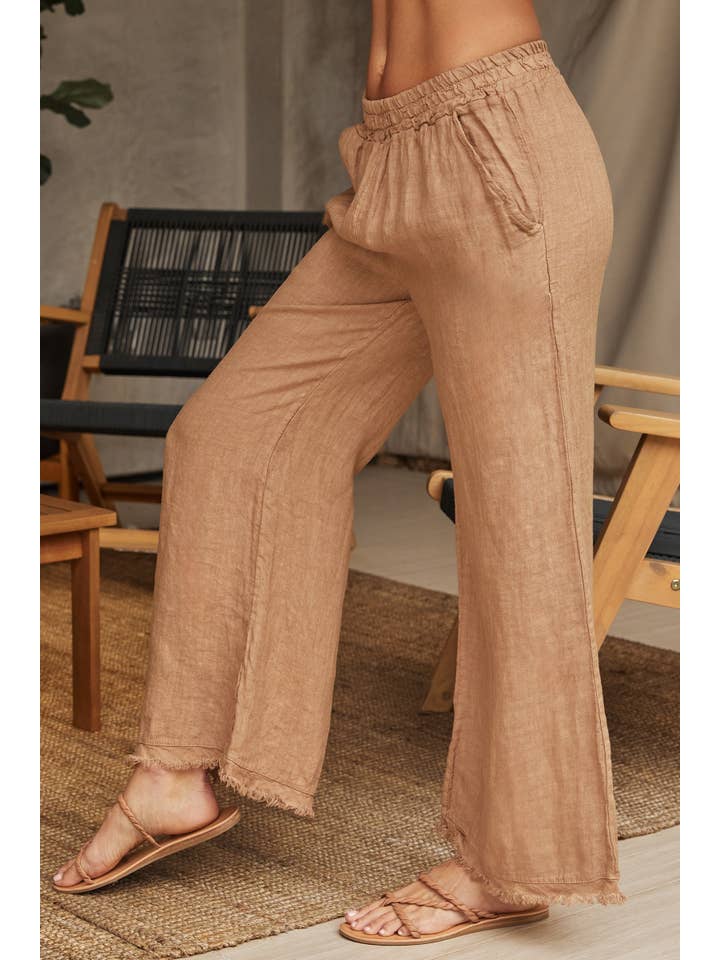 MILIO MILANO - Wholesale Pants - Women's - ITALIAN LINEN PANTS WITH RAW HEM (12282/154012/154102)9