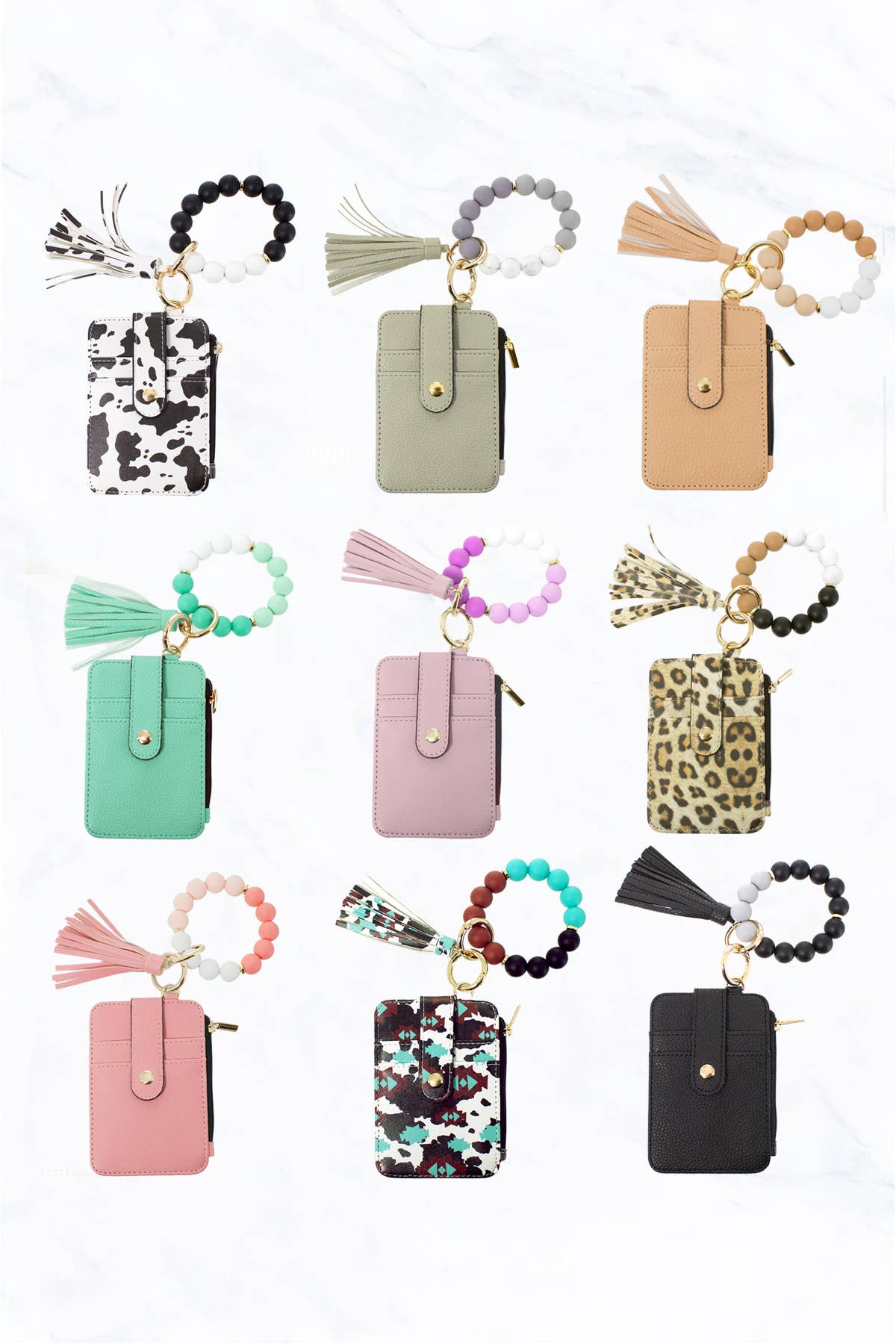 Suzie Q USA - Wholesale Keychain Bracelet - Silicone Bead Bracelet with Card Holder Keychain3