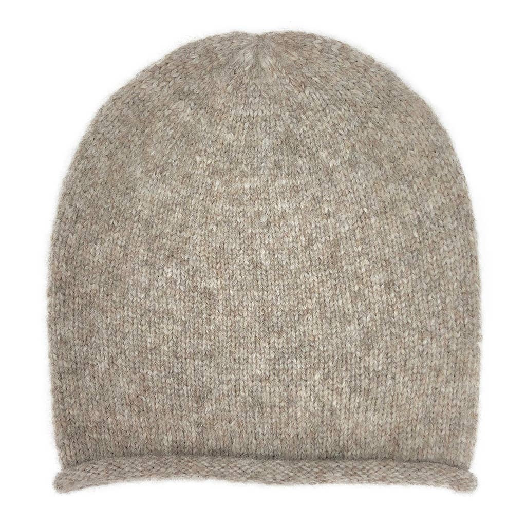 SLATE + SALT – wholesale Beanie – Women's – Beige Essential Knit Alpaca Beanie Hat3