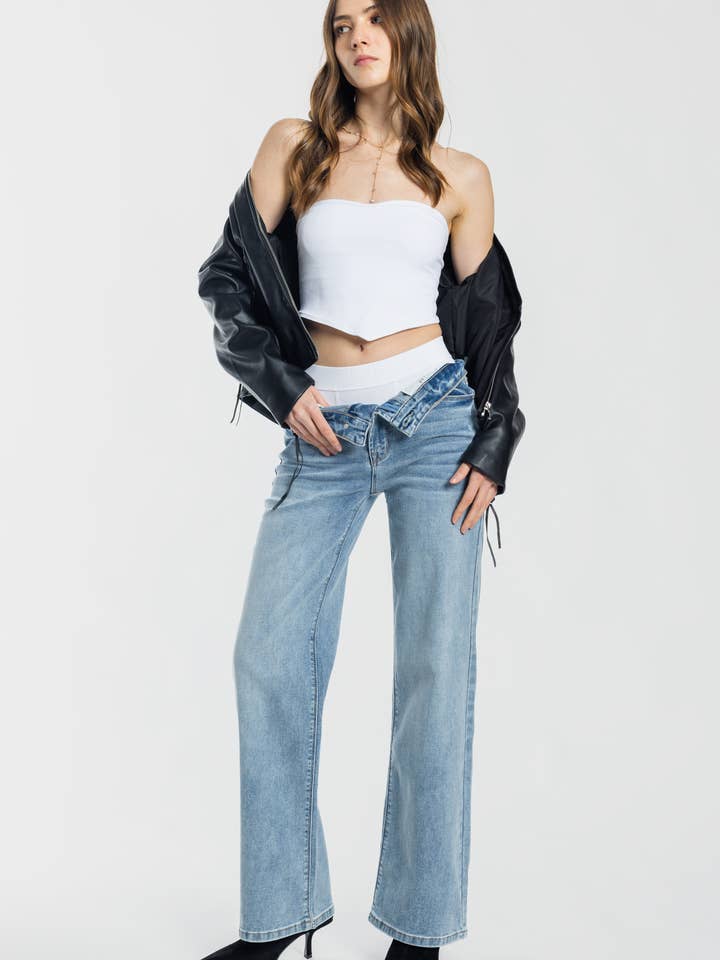 PRE PACK High Rise Relaxed Wide Leg EP3705 for wholesale by ENJEAN