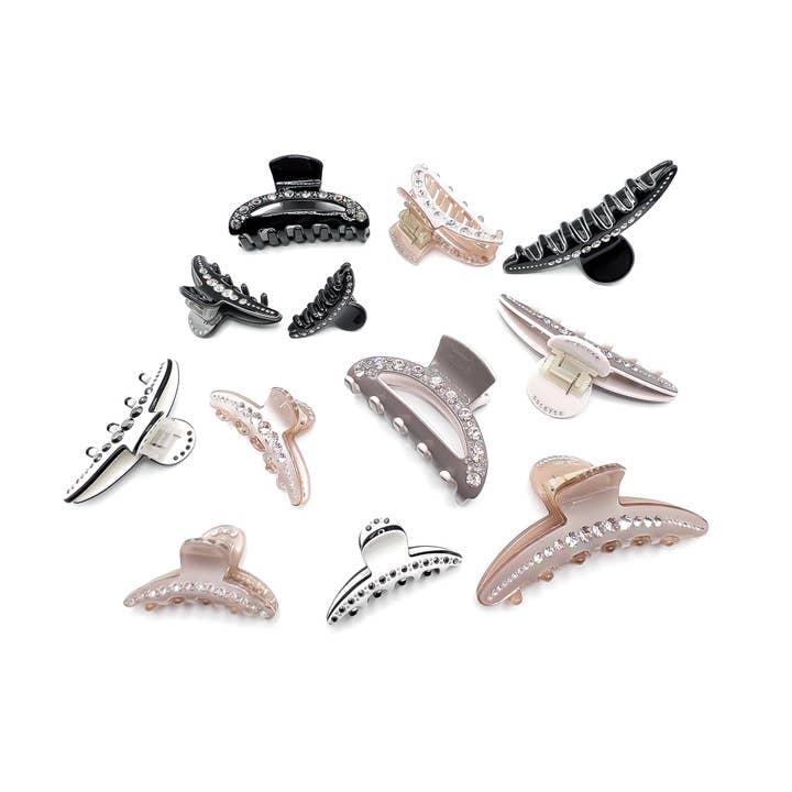 Luxury French Tortoise Hair Claw Clip – Swarovski Rhinestone Classic Elegance | Maison Soyenne for wholesale by Shop by Alix