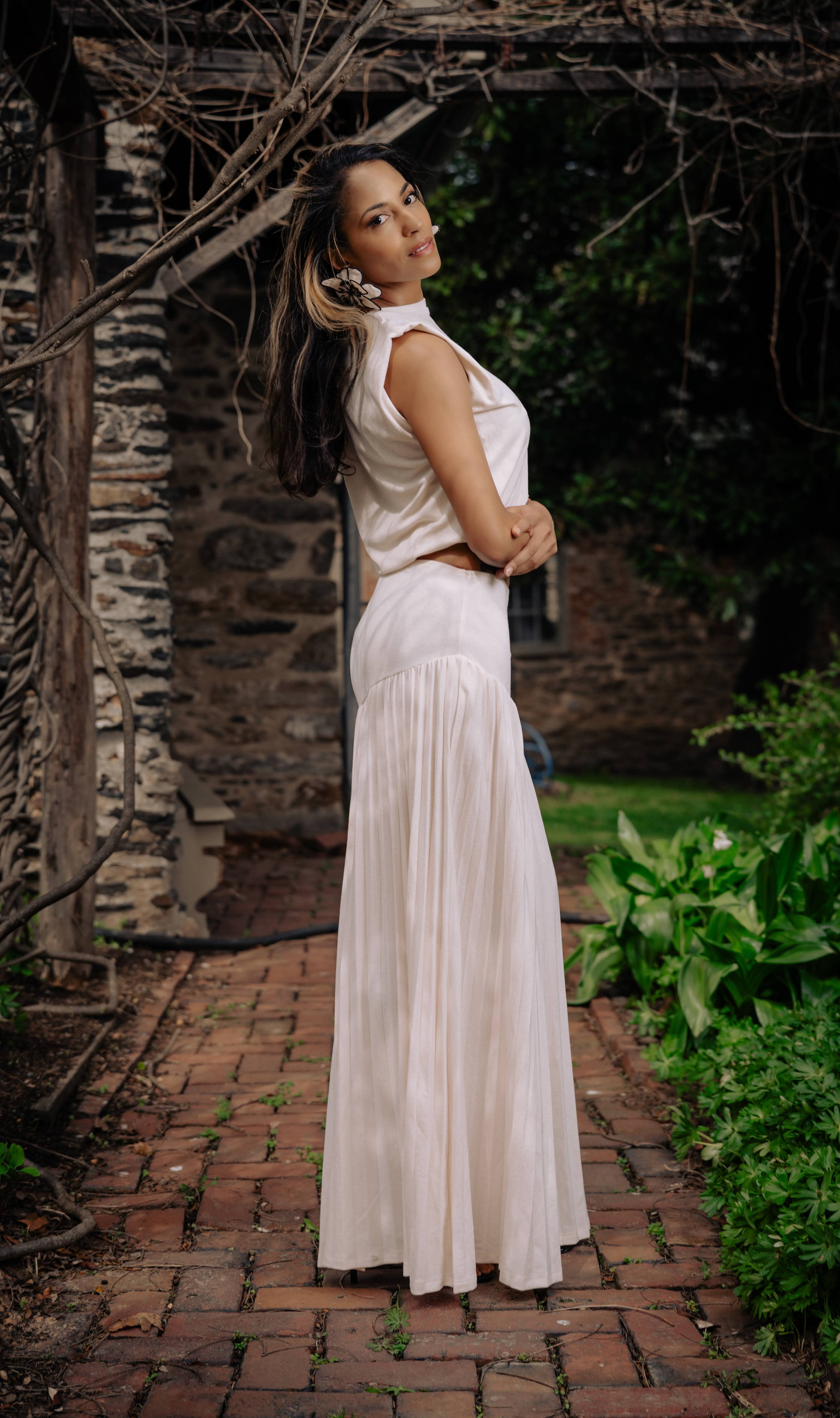 Nina Cheyenne Apparel - Wholesale Top & Skirt Set - Women's - The Zora Skirt Set - Desert Cream1