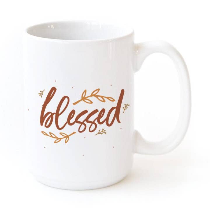Blessed Porcelain Ceramic Coffee Mug for wholesale by The Cotton & Canvas Co.