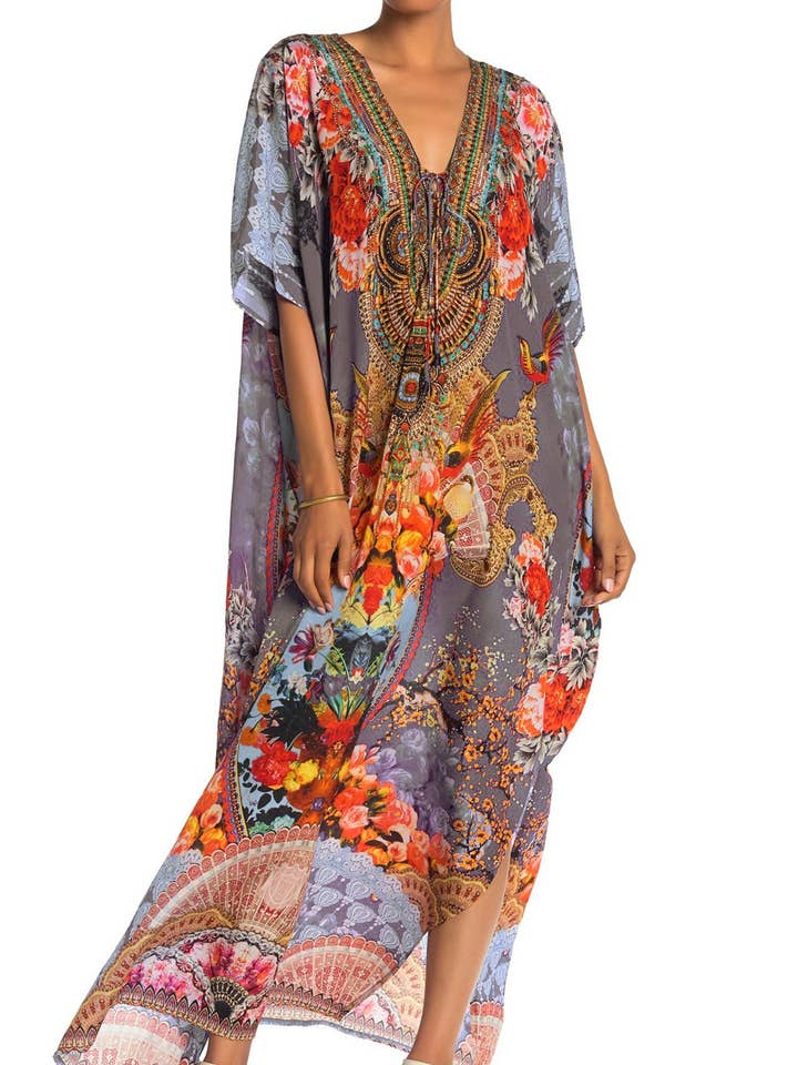 Caftán con estampado oriental para venta al por mayor de Kyle x Shahida