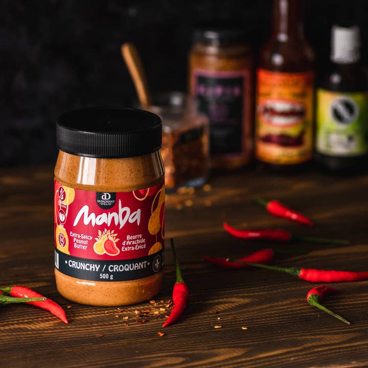 Manba – Manteiga de frutos secos por atacado – Manteiga de amendoim crocante extra-picante Manba2