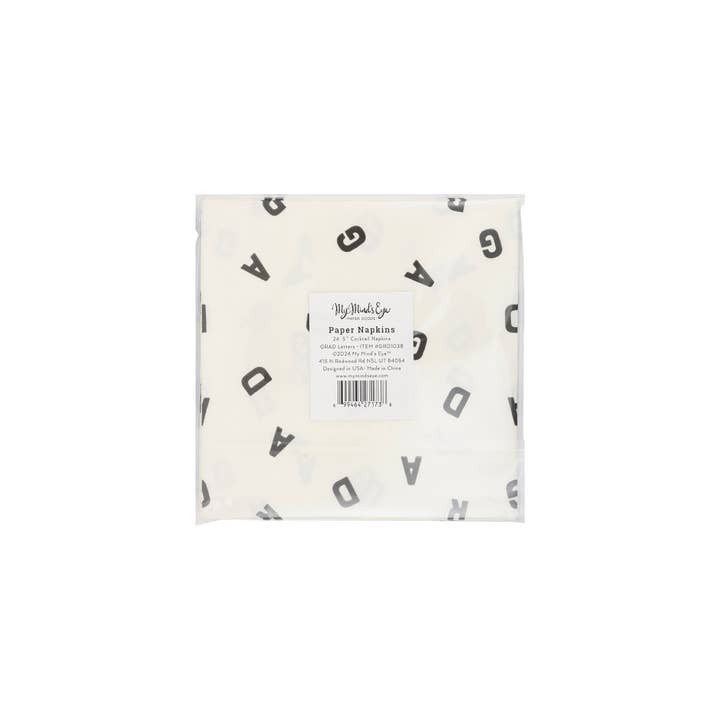 My Mind’s Eye - Wholesale Disposable Napkin - GRD1038 - GRAD Letters Paper Cocktail Napkin2