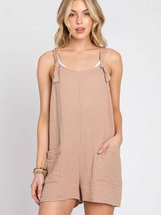 Dubbel Musslin Avslappnad Romper - JU60328 för wholesale av Final Touch