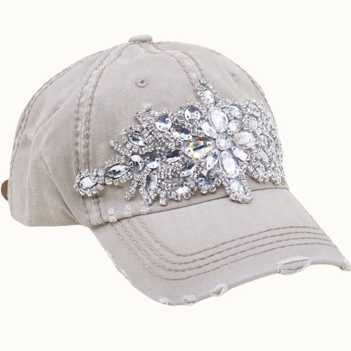 Olive & Pique - Wholesale Baseball Cap - Women's - Abstract Bejeweled Bling Glitz Cap, Adjustable