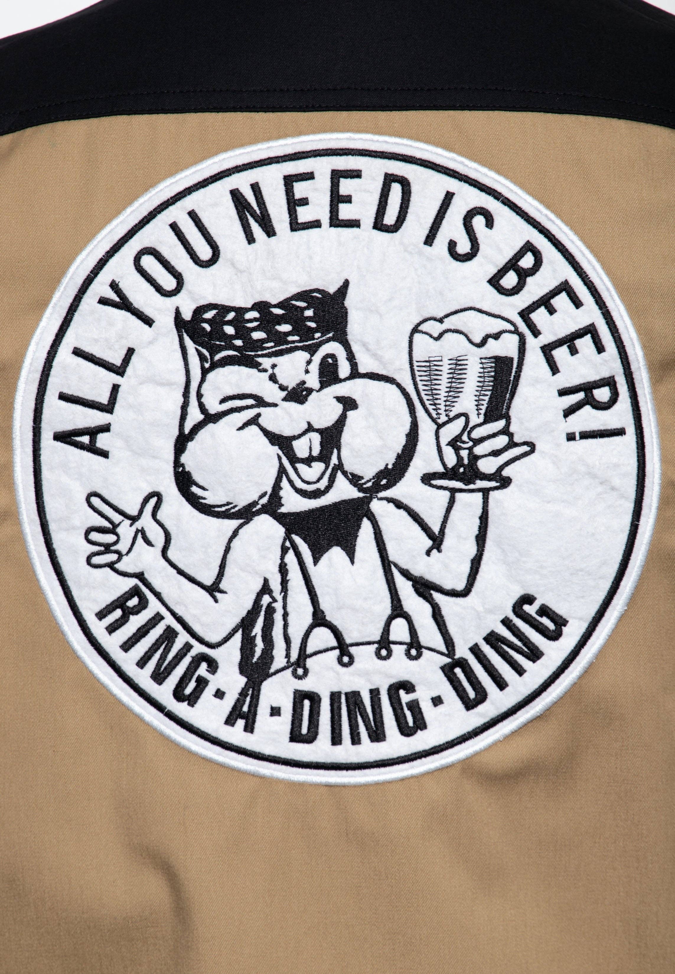 KING KEROSIN - Wholesale Shirt - Men's - Workwear short sleeve shirt “All You Need is Beer”4