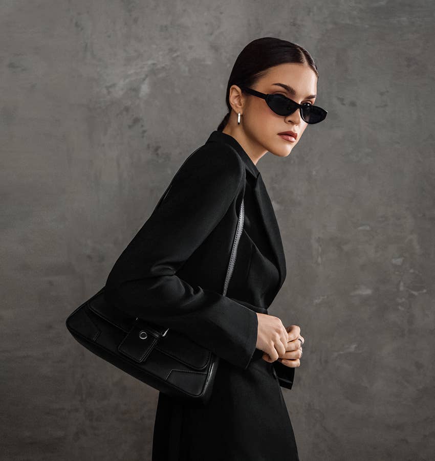 Black V-neck Blazer Dress for wholesale on Faire13