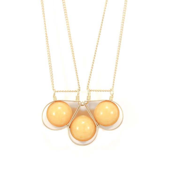 Tobiko Clover Necklace - Large for wholesale by Old Blood Jewelry & Wears